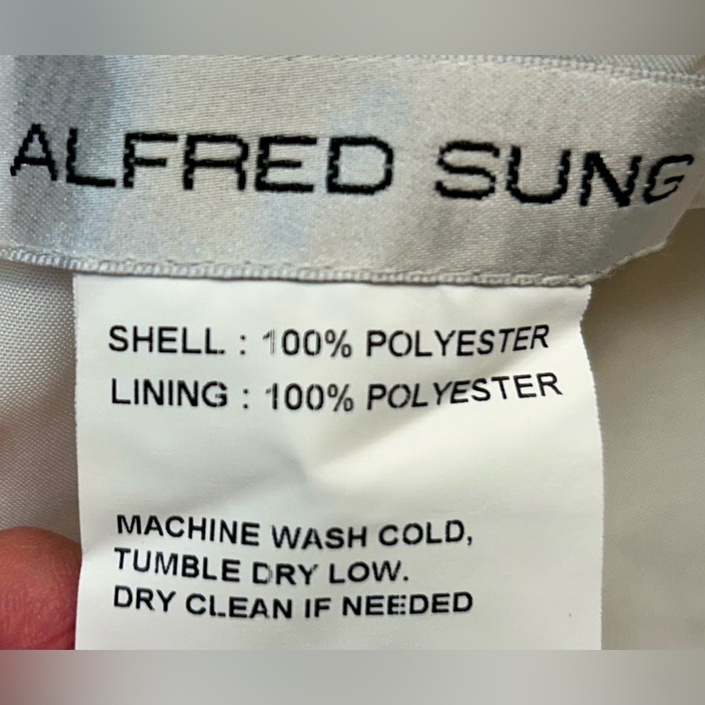 ALFRED SUNG D856 Maxi Dress in Ivory - Picture 13 of 14